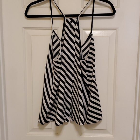 Foreign Exchange Striped T-back Tank Top - Picture 2 of 5